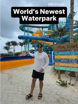#NCLPartner This is the world’s newest waterpark, and it is insanely fun!! This is Great Tides Waterpark at Great Stirrup Cay, Norwegian Cruise Line’s private island in the Bahamas. There are 19 waterslides to try, the cruise industry’s first cliff jumping experience, with 10- and 15-foot jump platforms, an 800 foot lazy river featuring a multimedia tunnel experience, and a massive 9,000 square foot interactive water play area for families. This island has something for everyone and is a perfect place to adventure or relax. Make sure to add this to your travel bucket list! @Norwegian Cruise Line  #GreatTidesWaterPark #Cruise