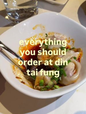 first time at din tai fung? no worries here’s everything we ordered for my besties first time!  there’s so many incredible options on the menu. What did I miss? What do you guys like to get? #dintaifung 