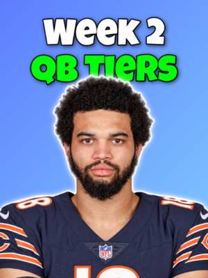 Week 2 QB Tier List & Rankings🏆 #nfl #fantasyfootball #fantasyfootballadvice #fyp