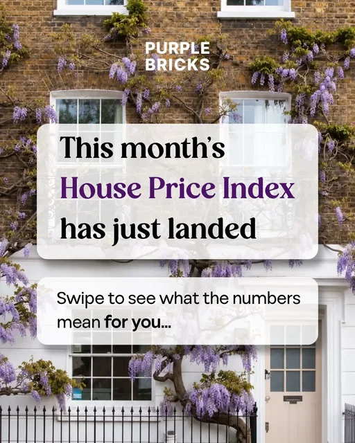 Swipe to see how house prices are moving across the UK and what it means if you're buying, selling or simply keeping an eye on the market 💜 #HousePricelndex #UKProperty #Purplebricks