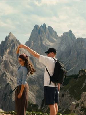 Highly recommend dating a filmmaker to film your travels @MakFilm ❤️ #dolomites #stayingstill #filmmaker #travelcouple 