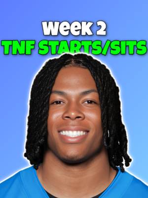Week 2 Thursday Night Football Starts/Sits #nfl #fantasyfootball #fantasyfootballadvice #fyp