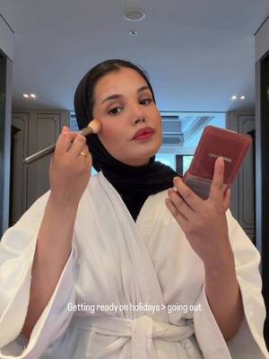 Getting ready to>> going out. 