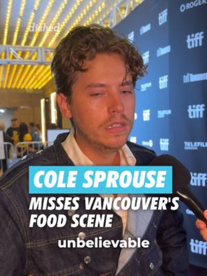 Did you see Cole eating around Vancouver? 👀 We just caught up with Cole Sprouse at the Toronto International Film Festival, and instead of praising the city he's in, he gave a MASSIVE shoutout to Vancouver's top-tier dining scene 😋 🎙️ @antonwongvideo 🎥 Rianna Tenn #dishedvan #yvrfoodie #tiff2026 #colesprouse