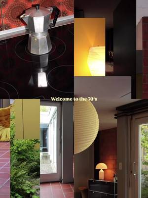 No beige minimalism here. Just colour, texture, craftsmanship and a little bit of 1970s elegance. A time capsule, but made for living today. Midcentury modern · Interior design · Case Study Architecture · Midcentury house · Minimal design · Bungalow · Vintage furniture