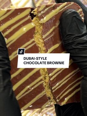 THE PEOPLE HAVE SPOKEN. 📣💚 Dubai-Style Chocolate Brownie is BACK!!! Who else has been waiting for this one? #Crumbl 