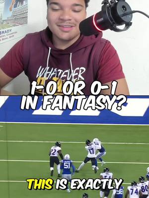 If you are 1-0 or 0-1 in fantasy football here’s your plan 🔥 #nfl #football #fantasyfootballtips #fantasyfootballadvice #fantasyfootball