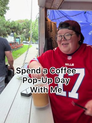 Had to rep the @Buffalo Bills for week 1 during the coffee pop-up! Come behind the scenes of my pop-up day. #coffeetrailer #smallbusinessowner 