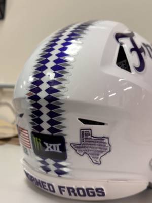 Fresh helmets for our 𝓕𝓻𝓸𝓰𝓼 😮‍💨 #tcufootball #fyp #CollegeFootball #tcu
