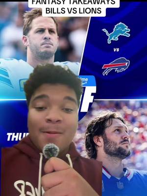 Bills vs Lions fantasy football takeaways 🔥🏈 #nfl #fantasyfootball #fantasyfootballtips #joshallen #football  