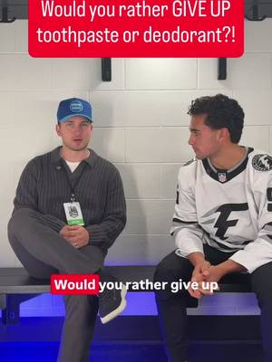 The ultimate debate 👀🪥 Would you rather give up toothpaste or deodorant for the rest of your life? Drop your answer below ⬇️  #WorkingInHockey #HockeyTok #WouldYouRather #HockeyLife #Hockey @USHL 