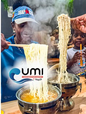 🗣️NEW AYCE - One of NC BIGGEST! 🧋🦞  @umibuffetus just recently opened in Cary, North Carolina and this spot is INSANE! Everything from the decor, the ambiance, the food… it’s a must experience! With more than 200 items, you’ll find everything from snow crab, a ramen bar, sushi, hot pot, and y’all… peep this… ALL YOU CAN DRINK BOBA!!! Y’all be careful at this spot - Don’t eat so much they have to ‘ROLL’ you out!  ENOUGH said, your turn to get 🅃🅁🄰🄿🄿🄴🄳!  PROTIPS: 😍 The All You Can Eat Hot Pot is AMAZING! 🤟🏽 Lots of AYCE Sushi Roll Options  🚙 About a 10 minute drive from Raleigh 🤪 It gets packed! Just be patient LEROY! 🚨 Open 7 Days a WEEK! 💰Pricing info: Lunch (Mon–Fri) Adults: $25.99 Kids: Starting at $8.99* Dinner Adults: $39.99 Kids: Starting at $9.99* Weekends Dinner pricing all day *Kids pricing varies by age. ••••••••••••••• 📍 Umi Buffet       1805 Walnut St, Cary, NC        919-891-8888 ••••••••••••••• #nccheck #explorepage #fyp #northcarolina #buffet ⁣⁠                  