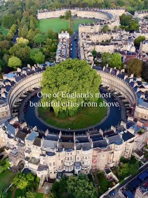 Have you ever seen Bath from this angle? 🤍 Known for its honey-coloured stone, Roman history and beautiful Georgian architecture, Bath is one of England's most distinctive cities. From the circular design of The Circus to the sweeping curve of the Royal Crescent, some of its most recognisable landmarks look even more impressive from above. Elsewhere in the city, you'll find the Roman Baths, Bath Abbey, Pulteney Bridge and streets filled with elegant townhouses, independent shops and lovely places for afternoon tea. Bath is also closely connected to Jane Austen, who lived in the city in the early 1800s and used it as the setting for parts of Northanger Abbey and Persuasion. It's a city filled with history and beautiful architectural details, and one I always find another reason to return to. Save this for your next trip to Bath. #visitbath #visitengland #photosofbritain #beautifuldestinations
