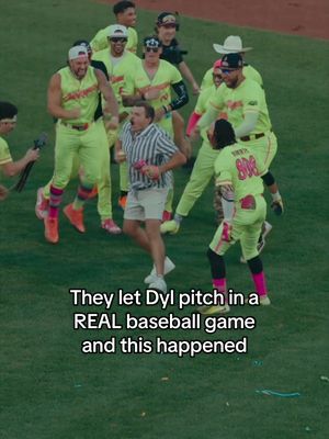 The most electric moment of our entire lives 😳 #shelbanddyl #cosmicbaseball #firstpitch 