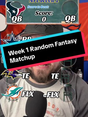 Random NFL fantasy football matchup: week 1 #acshear #nflfilter #fantasyfootball #nflweek2 #sports 