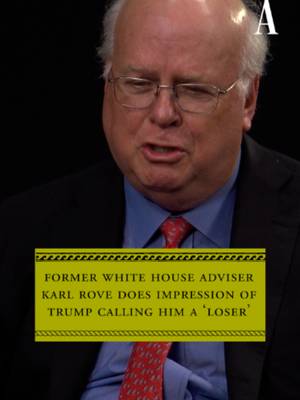 Karl Rove, the former adviser to President George W. Bush, does an impression of Donald Trump at #TAF26, in response to the president calling him a “stone cold loser.”