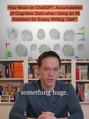 Brain first. AI second. An MIT study found that students who started essays with ChatGPT remembered less (almost nothing, really) and showed weaker reasoning. When they thought first and used AI second, though, their writing and recall improved. Use the tool to amplify your thinking, not replace it.