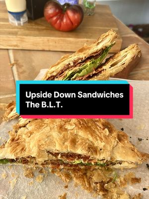 Upside Down BLT Welcome to my new series - Upside Down Sandwiches. All your favourite sandwiches but done with my upside down twist! Part 1: Bacon, Lettuce & Tomato.  #upsidedown #pastry #sandwich 