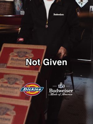 The @Dickies × Budweiser Jacket was built for those who put in the work. Know someone who deserves it?​ ​Click the link in bio and tell us about someone 21+ who's #GenuinelyEarned it for a chance to reward them.​ *Link to contest submission in TikTok Bio​