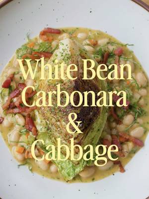 I wonder what other dishes I can weave a carbonara theme into? The yolk makes the bean stew sooooo unbelievably sultry. Perfectly thickened and enriched! Recipe is on my Substack - link in bio 🔝 