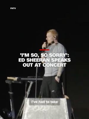 Before performing any music, Ed Sheeran took the stage Saturday night in Philadelphia to apologize and address Macklemore being dropped from the tour’s US dates over pro-Palestinian remarks made onstage.