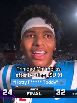 Trinidad Chambliss is FIRED UP 🔥 #trinidadchambliss #lsu #olemiss #cfb #football 