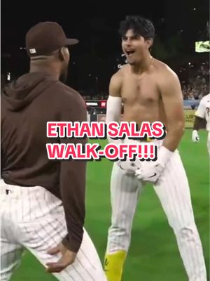 ETHAN SALAS WALKS IT OFF!!! #MLB #baseball #padres #rookie #walkoff 