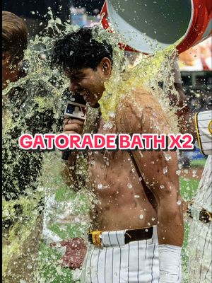 TWO TIMES 😂 #MLB #baseball #walkoff #gatorade #padres 