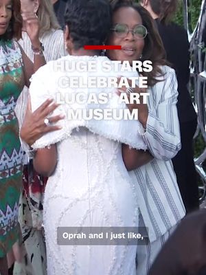 More than 16 years after first proposing a cultural institution dedicated to visual storytelling, filmmaker George Lucas and his wife, businesswoman Mellody Hobson, celebrate their long-awaited opening of the Lucas Museum of Narrative Art in Los Angeles on September 20. Huge stars came, including Oprah, Magic Johnson and Sir Lewis Hamilton. #cnn #news