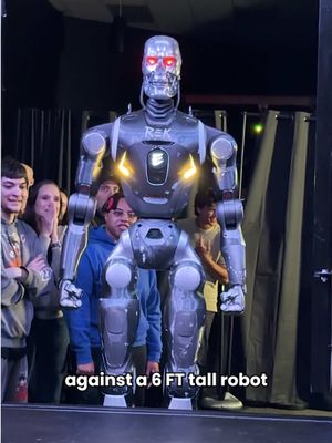 World’s first human vs. 6ft terminator robot battle. Is the end near? Or do we still stand a chance? #robot #clanker #martialarts #boxing #technology 