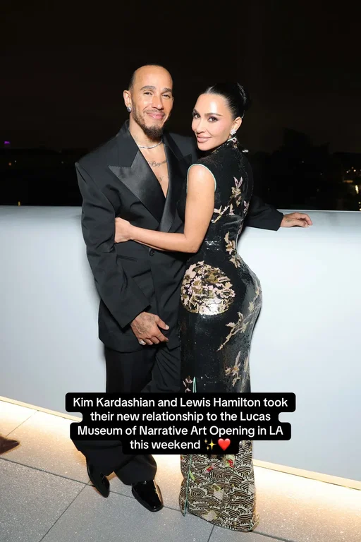 Kim Kardashian and Lewis Hamilton took their new relationship to the Lucas Museum of Narrative Art Opening in LA this weekend ✨❤️