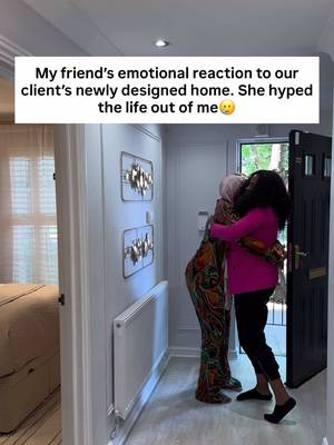 My friend had the privilege of touring one of the homes we designed and her reaction was so sweet.  Watch till the end to see her full reaction🥲 #LondonInteriorDesigner #clientreaction #friendsreaction #UKInteriorDesigner 