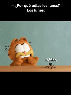 Garfield vs. los lunes. Nosotros también estamos de su lado 😾🚗☕ #Garfield #PrimeVideoMx #PrimeVideo