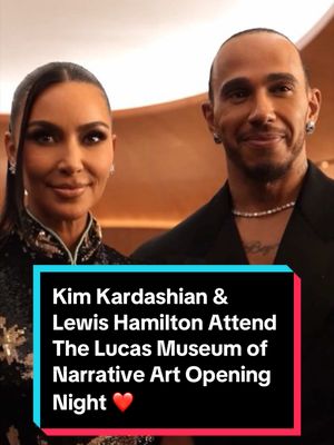 Aww! #KimKardashian and #LewisHamilton were all smiles as they attended the Lucas Museum of Narrative Art Opening Night over the weekend. 😍🔥 #fyp #foryoupage (🎥: Getty Images) ✍🏾: #TSRStaffJW