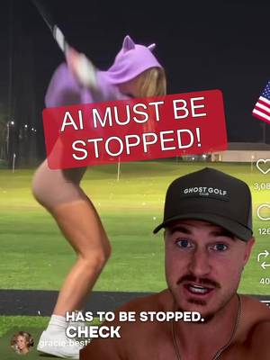 Low key disturbing. #golf #ai #girls #sports #golfswing