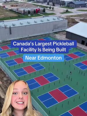 Canada's largest pickleball facility is being built near Edmonton 🏓🎙️-@olga🌟 #edmonton #pickleball #alberta #stonyplain #viral 