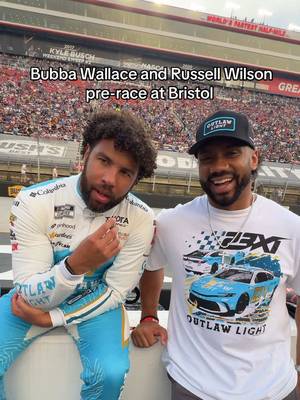 P7 at Bristol 👊🏾 #nascar #bubbawallace #russelwilson #racing 