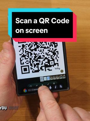 Scan a QR code that is on your screen