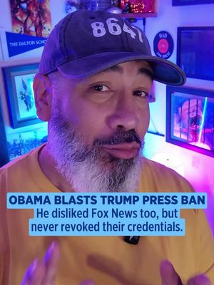 OBAMA BLASTS TRUMP PRESS BAN. He disliked Fox News too, but never revoked their credentials.
 
 Follow @ReallyAmericanMedia for more.