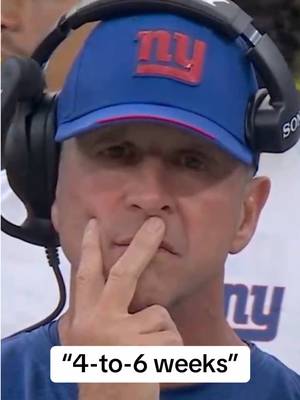 Looks like John Harbaugh was told “4-to-6 weeks” about Jaxson Dart when talking to someone on the Giants staff #giants #football #sports #nfl
