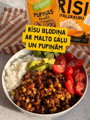 Sātīga un garšīga recepte ātrām vakariņām vai pusdienām, ko ērti paņemt līdzi uz skolu, darbu vai studijām! 🥑🍅  🍚 Gaisīgi rīsi, sulīga maltā gaļa ar pupiņām, svaigs avokado, ķiršu tomātiņi no dārza! Visgardāk būs, ja izmantosi ''Dobeles dzirnavnieka'' rīsus un pupiņas.