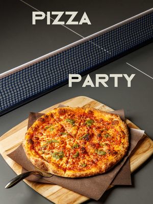 Ping pong and pizza…. elite combo 🔥🏓 Thanks for joining us with your crew, @Joseph DeBenedictis!