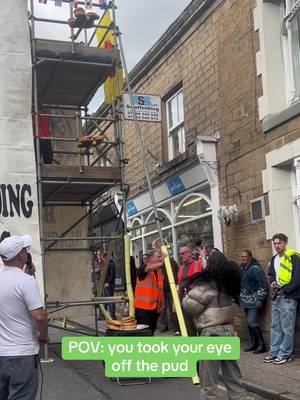 Is the black pudding in the room with us? #blackpuddingthrowing #ramsbottom #specsavers