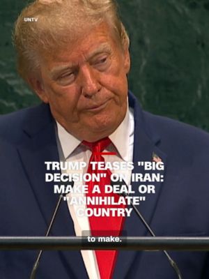 Speaking to the United Nations General Assembly, Trump threatened to drive Iran "into hell with no chance of survival."