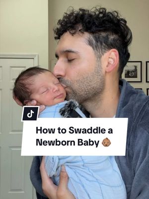 Learning how to swaddle a baby is one of the easiest ways to calm your fussy baby during the first few months  👶🏽 Remember, every baby is different. Some like to have their arms down while others keep theirs up.  ✌🏽 Make sure to use the two finger test for tightness. 🛌 Never put a swaddled baby on their side or their stomach!  SHARE with a new or soon to be dad! Let me know if you have any more questions!! #newborn #newdad #newmom #tutorial #firsttimeparents