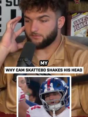 Why does Cam Skattebo shake his head on the field? 👀