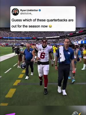 The injury reactions from Jaxson Dart and Caleb Williams could not have looked more different. 😭 Dart suffered a knee injury that initially looked terrifying… and then proceeded to walk off under his own power and reportedly even tried to get back into the game. The good news is that current reports point to a sprained MCL rather than a season-ending injury, with a potential 2–4 week absence.  Meanwhile, Caleb Williams suffered a right hamstring injury, needed help getting off the field and was eventually carted to the locker room. Somehow, his diagnosis is also the more encouraging one: Chicago considers him week-to-week.  Just another reminder that how an injury looks in the moment tells you almost nothing about how serious it actually is. Hopefully both QBs are back on the field soon. 🙏 #NFL #Giants #Bears #JaxsonDart #CalebWilliams