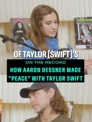 During the COVID pandemic, Taylor Swift encouraged musician Aaron Dessner to send her anything he was working on, even if it was “weird.” Dessner, who co-wrote and produced @taylorswift’s “Peace,” sits down with Billboard On The Record host @wordsbykristin to share how he sent Swift three harmonized bass lines and a pulse — which became the starting point for the track, one of the first songs she wrote for the album. Catch the full episode at the link in bio!