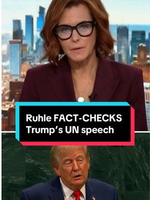 On @Money Power Politics, Stephanie Ruhle fact-checks claims Trump made during his speech at the United Nations General Assembly.  #Trump #UN 