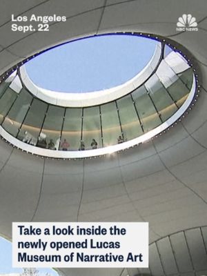 “Star Wars” creator George Lucas called his Lucas Museum of Narrative Art a “temple to the people’s art” and a project that “almost broke my will.” Seventeen years after it was first envisioned, it opened to the public in Los Angeles.